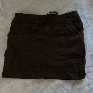 LOFT Chocolate Brown Skirt with Drawstring